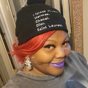 I SPEAK FASHION BEANIE - FLUENT FRENCH (BLACK)